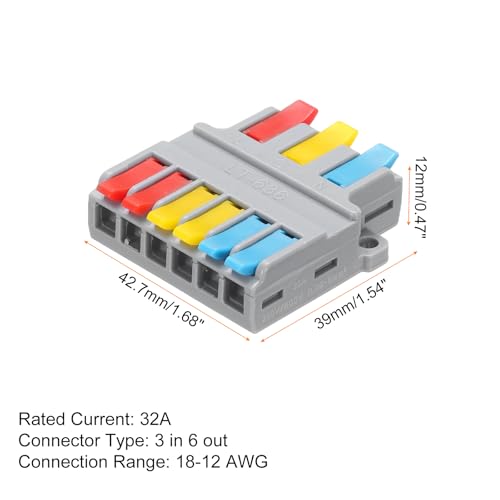 Connecteurs de fils d'épissure rapides 35A pour montage rail DIN propre