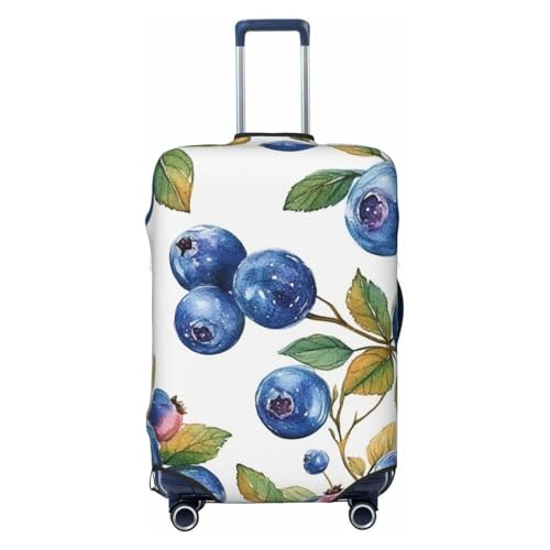 Blueberry And Leaves Print Suitcase Covers Protectors, Luggage Covers For 18~32