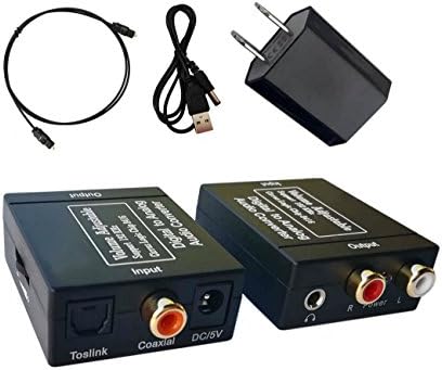 EULAN 192kHz DAC Converter Digital Optical to Analog Converter Coaxial Toslink S/PDIF to Analog Stereo L/R RCA 3.5mm Jack Audio Adapter for Xbox DVD Blu-ray PS3 PS4 AV Amps Cinema Systems