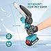 6-Inch Mini Chainsaw Cordless, Electric Wood Chainsaw with Brushless Motor and Safety Lock, Cordless Chain Saw with 2 Batteries and 2 Chains for Tree Trimming, Gardening