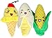 PetSport Tiny Tots Plush Super Soft Dog Toy with Squeaker Made for Small Dogs (Foodies Corn)
