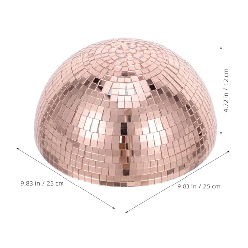 Esfera decorativa espejada 3D Sparkling NOLITOY, esfera autoadhesiva de vidrio y espuma de 9,84 pulgadas para decoración exterior, fiestas de cumpleaños y piscina miniatura 2