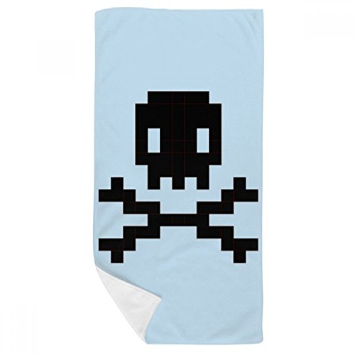 Débarbouillettes absorbantes et serviette de bain doux pixel pirate 35x70cm