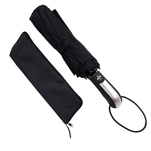 Parapluie - Parapluie Coupe-Vent COVACURE - Parapluie de Voyage à Séchage Rapide Pliant Automatique avec Sac Absorbant l'eau pour Homme et Femme, Noir