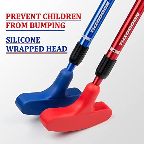 THIODOON ゴルフパター 男女兼用 2個パック 双方向 キッズパター ミニゴルフパター 右利きまたは左利きのゴルファー用 長さ調節可能 子供/ティーンエイジャー/大人に最適 2枚目