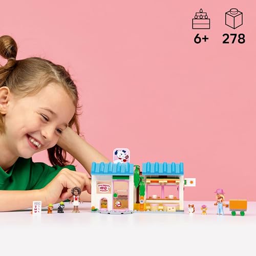 Image of LEGO Friends Dog Treats Bakery - Building Toy Playset with 2 Minidolls and 4 Toy Dogs - 42677