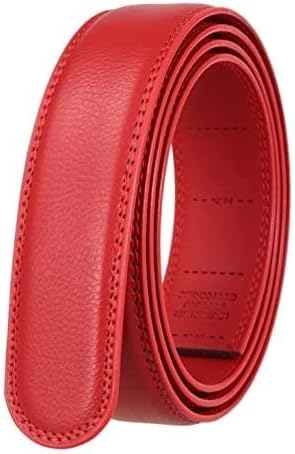 レッドレザーベルト メンズ 自動バックル メンズベルト ジーンズ用