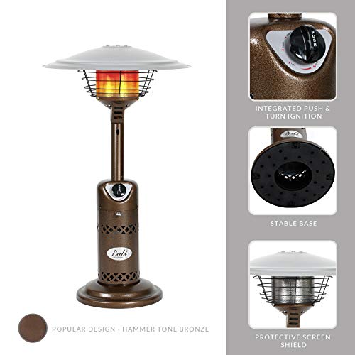BALI OUTDOORS Patio Heater Gas Portable Tabletop Heater Propane Patio Heaters, Outdoor Table Top