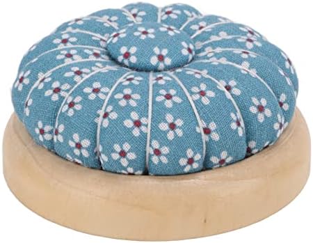 Pin Cushion, Wooden Base Needle Pincushions Wood Base Needle Pin Cushion Kits Round Pin Cushion for DIY Crafts Sewing Needle Holders Needlework