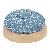 Pin Cushion, Wooden Base Needle Pincushions Wood Base Needle Pin Cushion Kits Round Pin Cushion for