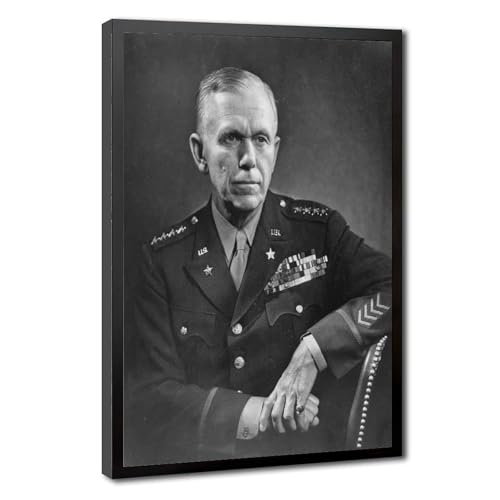 Toile murale George C Marshall pour décorer un bureau ou salon rétro 20x30cm