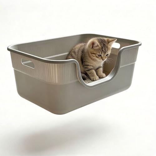 Caja sanitaria para gato con lados altos y entrada baja