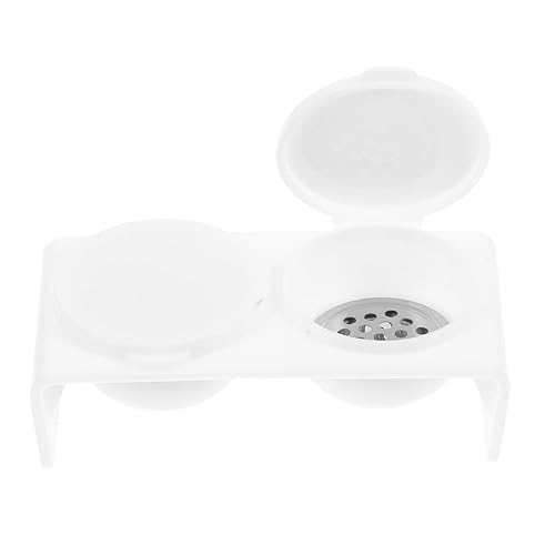 FOMIYES Taza de plástico doble para arte de uñas, plato de remojo con tapas para mezclar polvo acrílico líquido para arte de uñas, herramientas de
