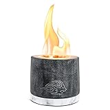 Table top Fire Pit Bowl - Concrete Tabletop Portable Rubbing Alcohol Fireplace Indoor Outdoor Decor Long Time Burning Smokeless Odorless Smores Maker with fire Extinguisher