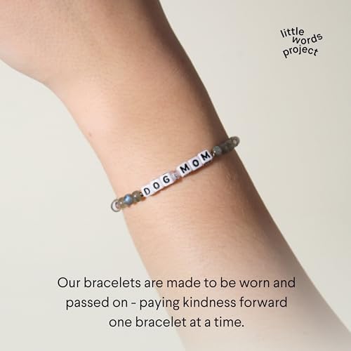 Dog Mom Bracelet, The Original Word Bracelet, Made with Colorful Beads and Plated Brass Hardware, Handcrafted Design & Positive Message, Size XS3