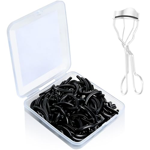 120Pack Fit for Shiseido and for Shu uemura Eyelash Curler Refill Pads,High Elasticity Silicone Replacement Pad,Use with Eye Lash Curlerï¼ŒEasy to Replace (Black).