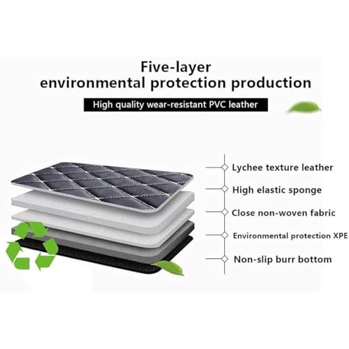 Tapis de sol voiture pour VW Multivan T7 Long protège sol cuir RHD - 2