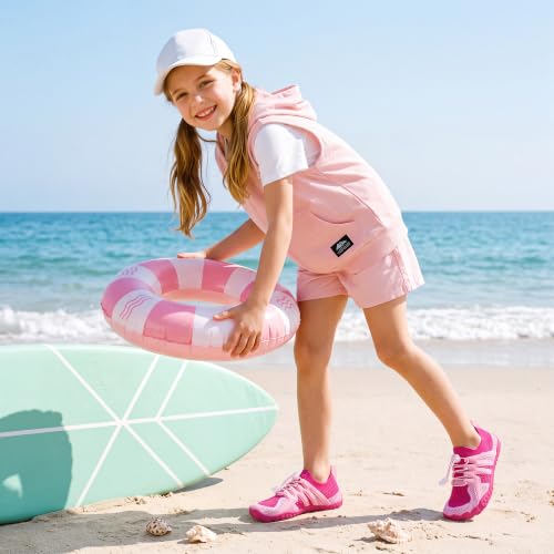 Image of Stelle Water Shoes for Kids Adjustable Laces | Quick Dry Barefoot Non-Slip Shoes with a Roomy Toe Box for Boys and Girls,Beach,Hiking,Toddler to Big Kid
