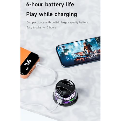 Hounyoln 2 Pcs G200 Magnetic Bluetooth Speaker,Multifunctional Portable Mini Speaker with Multi RGB Color Light Show-3D Surround Sound Effect,Christmas Birthday Gifts by Hounyoln - Image 5