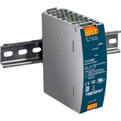 Image of TRENDnet Bundle 26-Port Industrial Gigabit L2 Managed Rackmount Switch, TI-RG262i,150W, 52V DC, 2.89A AC to DC DIN-Rail Power Supply, TI-S15052