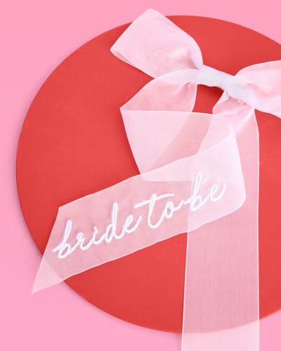 image for xo, Fetti Bride to Be Embroidered Hair Bow Bachelorette Party Decorati