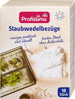 Federumschläge, Nachfüllung, Nachfüllpack, 10 Stück - Marke DM Deutschland - Kompatibel mit Profissimo - Staubwedelbezüge Nachfüllpack, 10 St