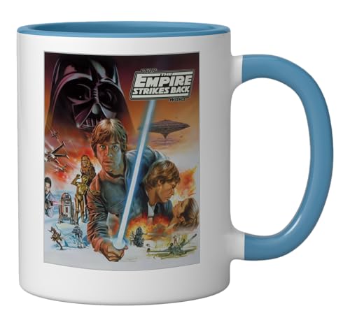 Taza cerámica Star Wars Luke Skywalker azul/blanca 11 oz miniatura 2