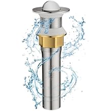 Bathroom Sink Drain Stainless Steel Sink Flip Drain Stopper Anti-Explosion and Anti-Clogging Drain Strainer Easy to Use for Kitchen, BathroomWithout Overflow Hole
