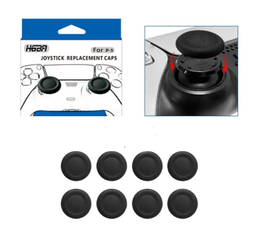 Image of New World Joystick Replacement Cap Thumb Grips for PS5 Controller, For PS5 Controller Button Analog Stick Covers, 3D Analog Cap Skin Replacement Part Repair Accessories, 8 PCS