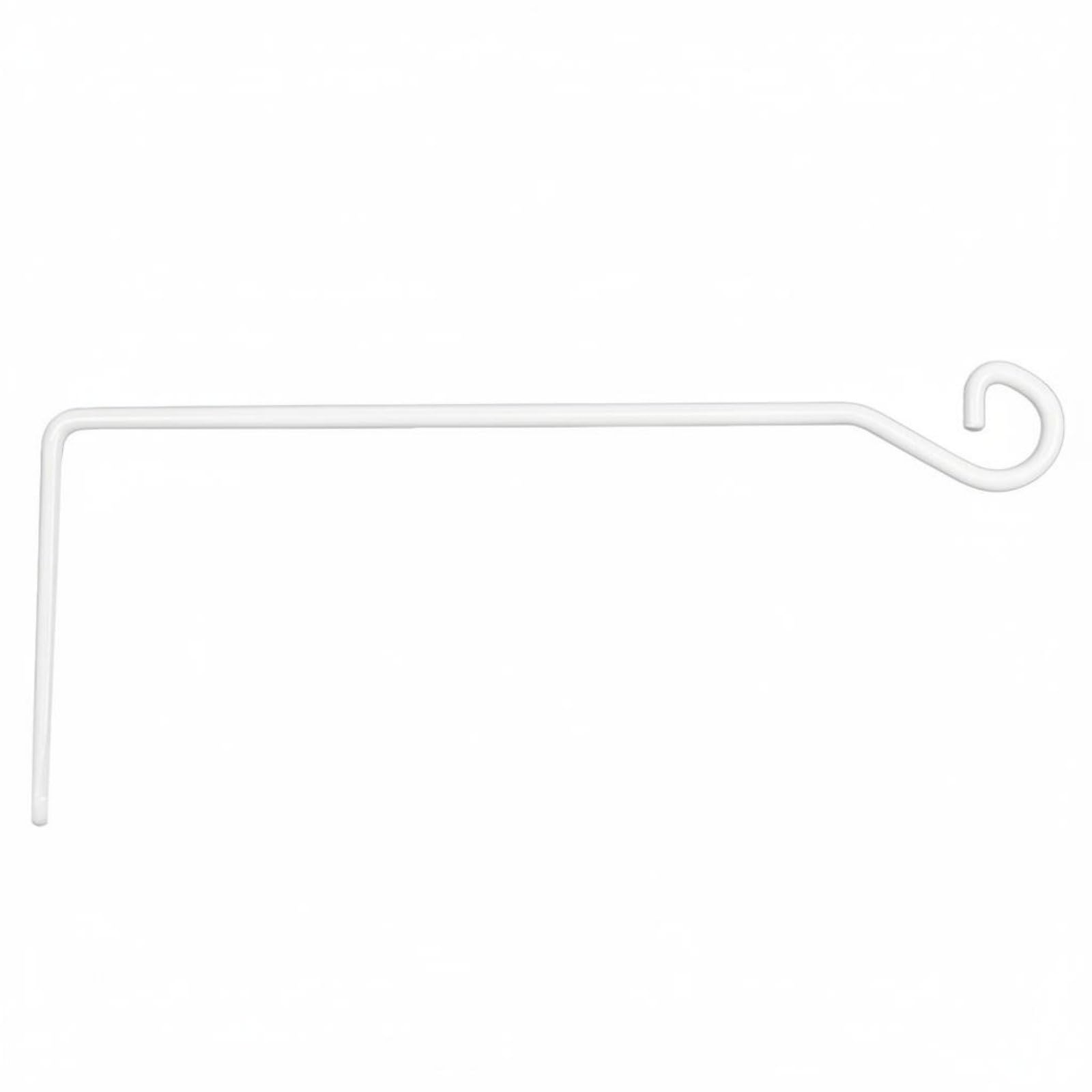 Metal Wall Mounted Plant Hook Outdoor Use Plant Hanger Hook Rust Resistant Garden Hardware for Balcony, White, 16-36cm-image-8