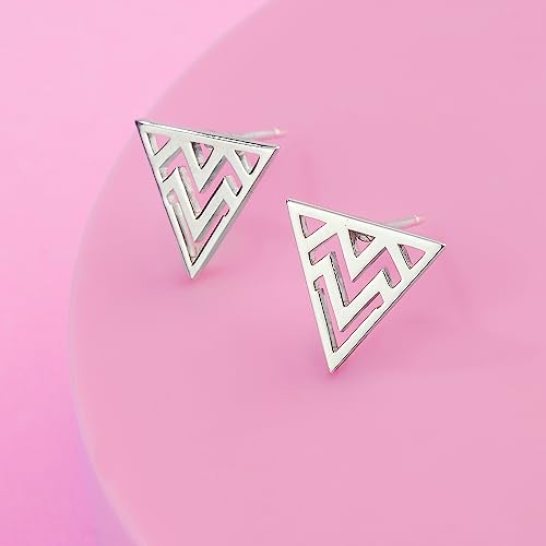 Boma Jewelry Sterling Silver Triangle Chevron Stud Earrings3