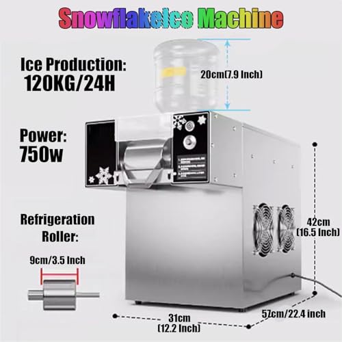 Commercial Korean Kakigori Mesin Es Bingsoo Snow Snowflake Flake Cream Crusher Maker Shaved Ice Shaver Bingsu Making Machine (Mechanical 120KG)