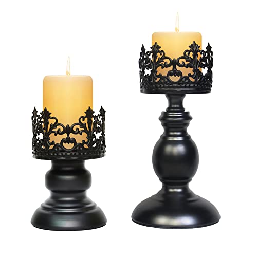 Black Iron Candle Holders Set Centerpieces Wedding Pillar Candle Holder Candlestick For Pillar Candle For Home Decorative #TOP3