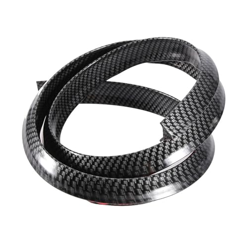 Jadeshay Élargisseur de l'aile de Voiture, Élargisseur d'aile Avant Gauche, Carbone Universel Voiture Garde-Boue Évasement de Roue protègent Le Tampon Anti-Rayures 59.1inch/150cm (Noir)