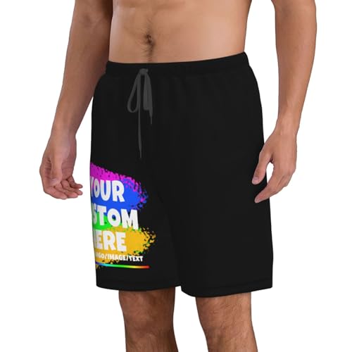 Custom Swim Trunks for Men Custom Shorts Design Your Text be Applicable for Exercise Beach Vacation Design Beach Shorts2
