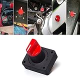 GreceYou Battery Disconnect Switch, 12V Small Battery Cut Off Switch for Motorcycle Replacement Battery Shut Off Switch, 100A (On/Off)