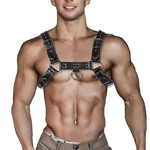 Adjustable Leather Body Chest Half Harness Punk Belt Clubwear Costume