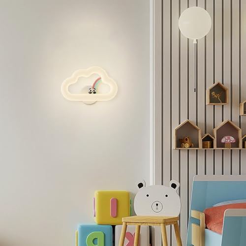 Lámparas de pared para habitación infantil tipo aplique de nube blanca LED 12W regulable en tono 3