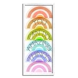Stupell Industries You Can Do Amazing Things Phrase Stacked Rainbows, entworfen von Daphne Polselli, Wandkunst, gerahmt, 33 x 76 cm, mehrfarbig