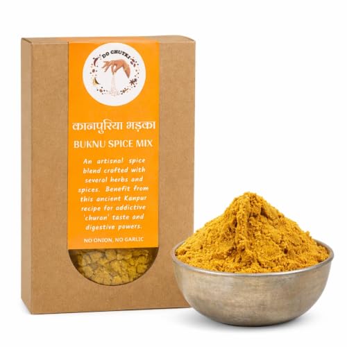 Image of Do Chutki Kanpuriya Bhadka - Buknu Masala Kanpur 100g (Pack of 2) | Traditional Spice Mix & Seasoning Powder | Desi Buknu Powder Masala With Indian Spices | No Onion No Garlic