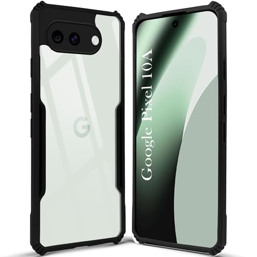 Image of Jkobi Hybrid Back Cover Case for Google Pixel 10a (Shockproof with Polycarbonate Clear Panel | Professional Black)