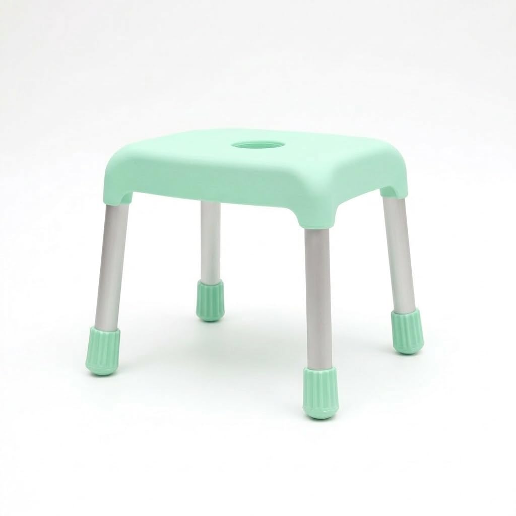 CIPLA PLAST HoYo DIY Stool, Steel Pipes, with PVC Cotade Strong and Durable Plastic Seating, 10 inch, for Living Room, Bathrooms, Kitchen, Home Use (Green - 10 Inch)-image-41
