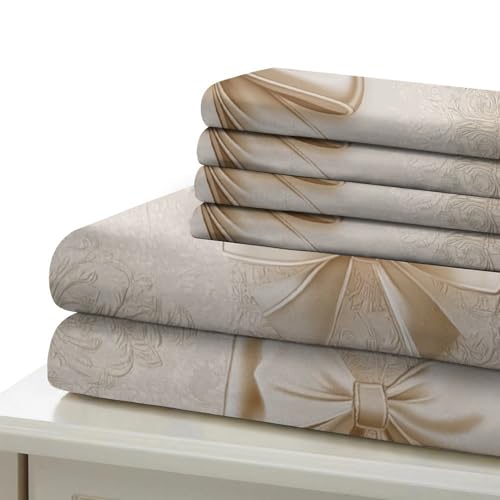 Parure de lit nœud respirable en microfibre douce - 7