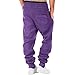 Fashion Fleece Joggers for Men Workout Drawstring Sweatpant Elastic Waist Casual Athletic Running Pants