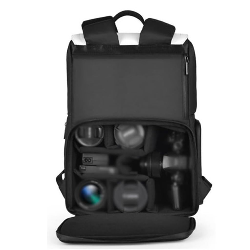 Bolsa for cámara SLR Doble Hombro Mochila for cámara de Gran Capacidad Mochila for fotografía Universal Ocio al Aire Libre(Blue,White)