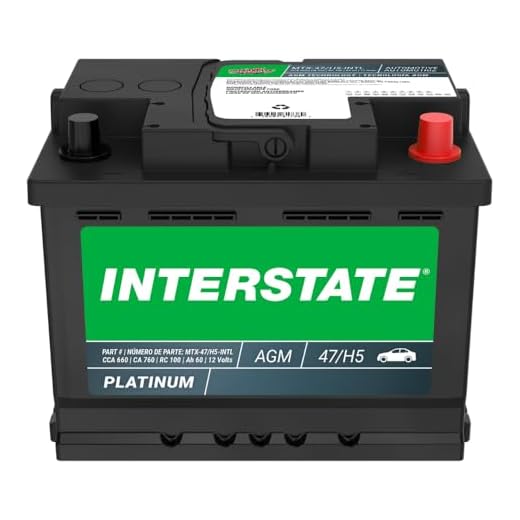 Interstate Batteries Automotive Battery 12V 60Ah (Group Size H5, 47) 650CCA SLI AGM Automobile Replacement Battery for Cars, SUVs, Sedans, Trucks (MTX-47/H5)