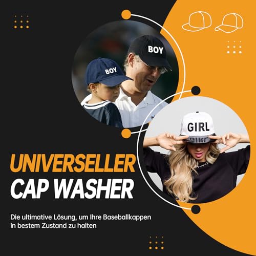 Cap Waschmaschinen Form, Zusammenklappbares Cap Washer – Basecap Waschgestell für Waschmaschine & Geschirrspüler – Basecap Waschgestell Halter, Shaper & Protector Form für die Wäsche – Cap Waschen