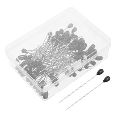 Housoutil 100Pcs Teardrop Pearl Head Pins for Quilting and Crafting Large Head Sewing Pins for Fabric Dressmaking and Accessories for Boutonniere and Clothing Clasps