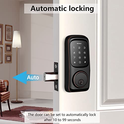 Revolo Keyless Entry Door Lock with Touchscreen Keypad - Code YOWUIUAZ