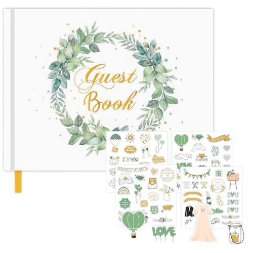 SacJkt Wedding Guest Book, Personalised Wedding Scrapbook with 4 ...